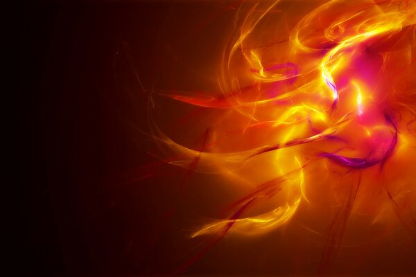 Abstract drawing of the flame of fire