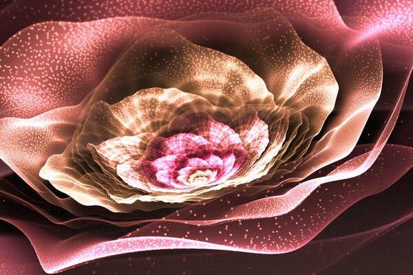 Shining fractal in the form of a flower