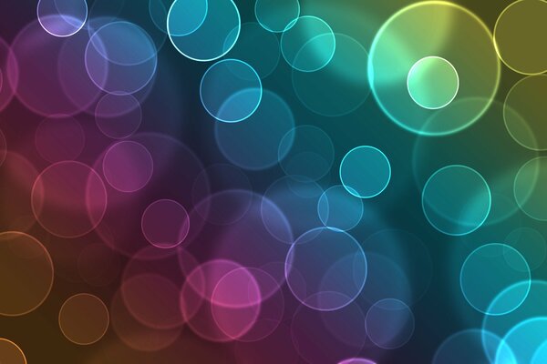 Abstract circles on a multicolored background