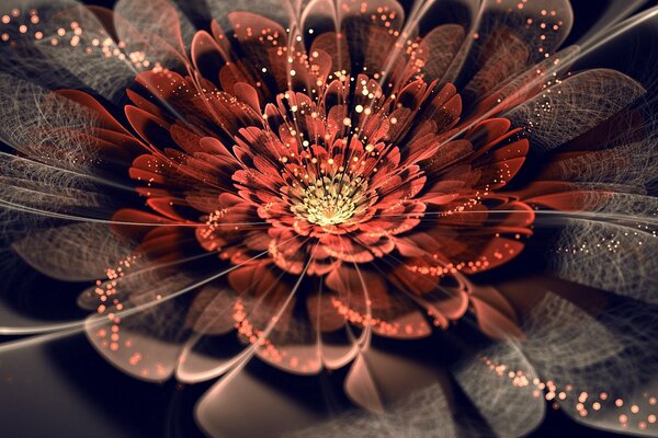Piękny obiekt artystyczny elegancki kwiat lilii wodnej