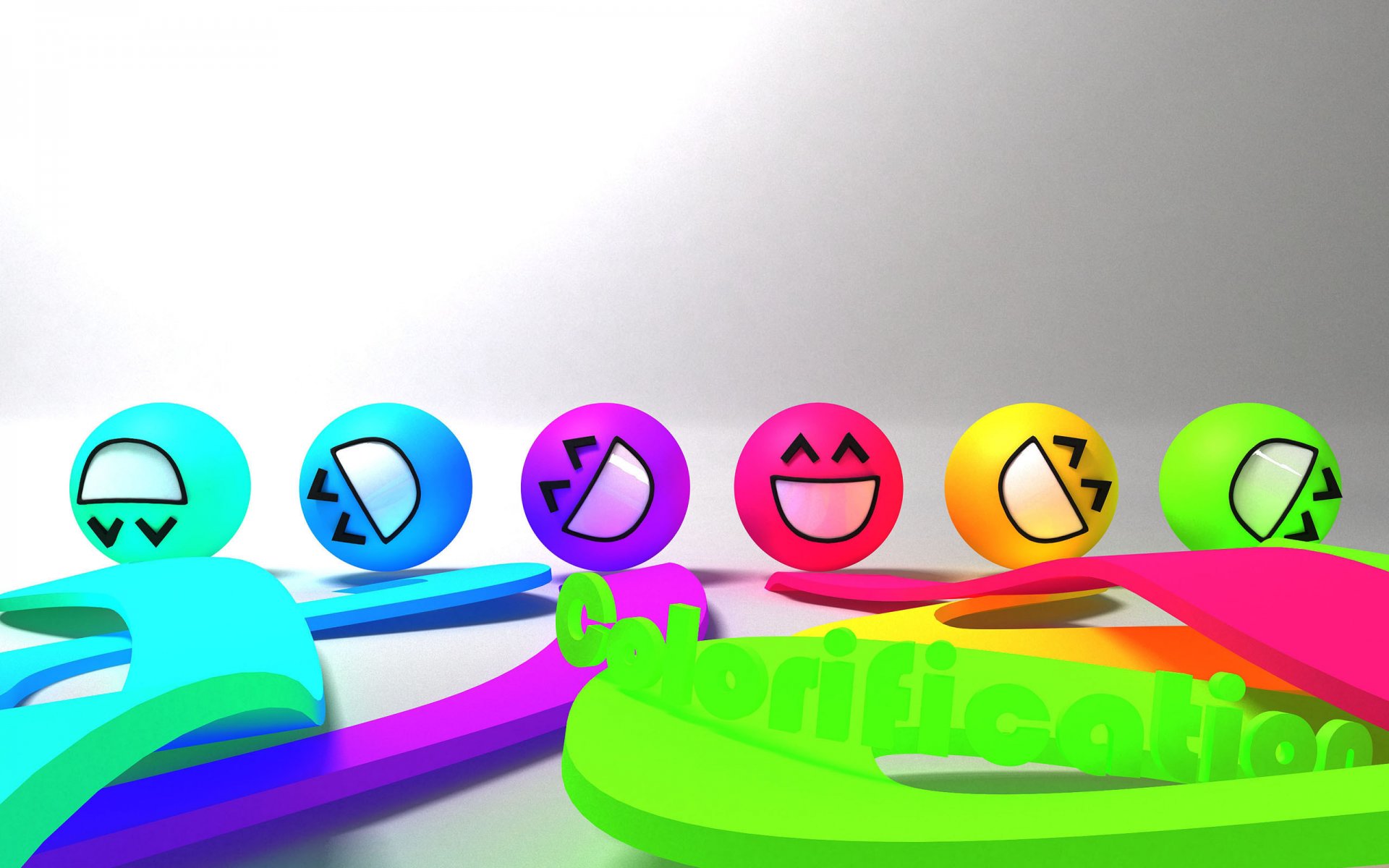 emoticons multicolored background