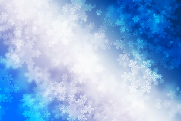 Wektorowe płatki śniegu w odcieniach bieli, błękitu i błękitu