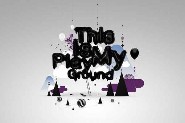 Abstract playground on a dark background