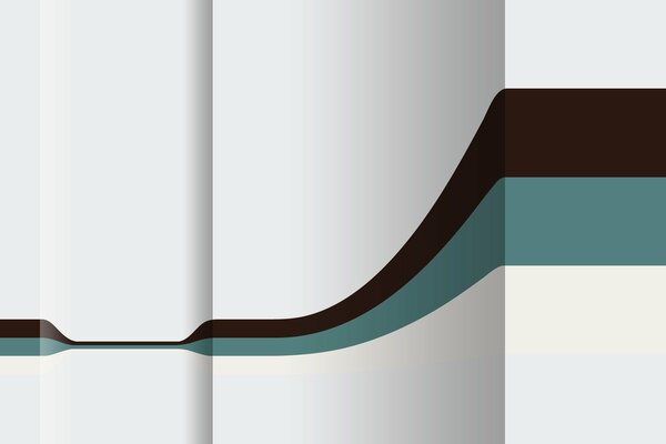 Líneas geométricas curvas convexas