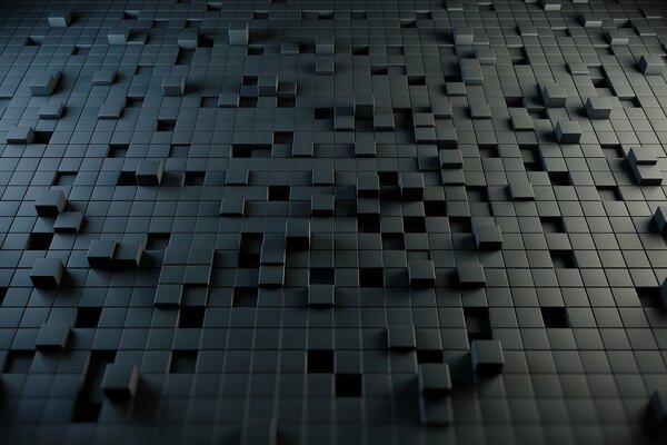 Puzzle cube abstrait dans le style noir