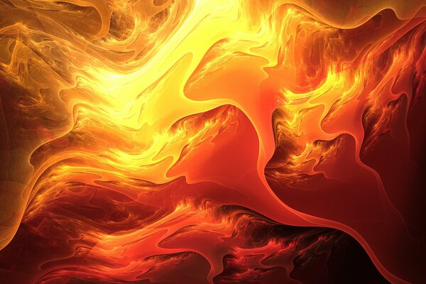 Abstraction de flamme, rouge orangé vif