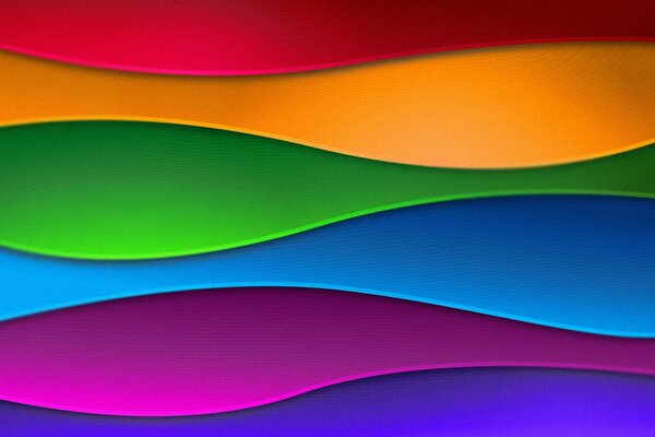 Geometric rainbow color background with smooth lines