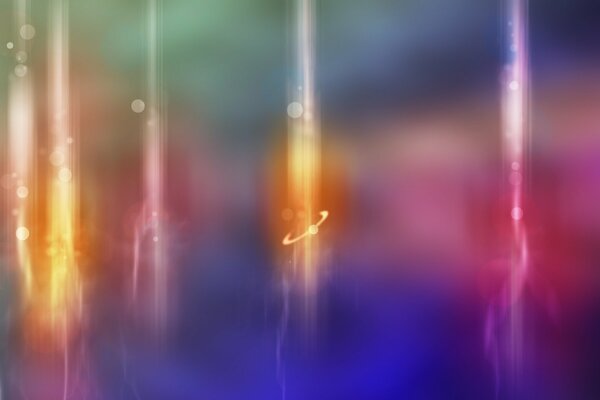 Abstraction de couleur. Poignées de lumière, poteaux lumineux avec bokeh