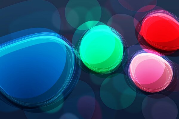 Bright wallpaper with colored circles