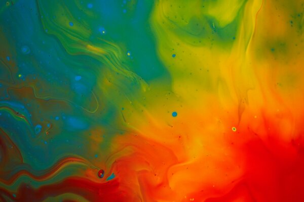 Colorful bright paint strokes