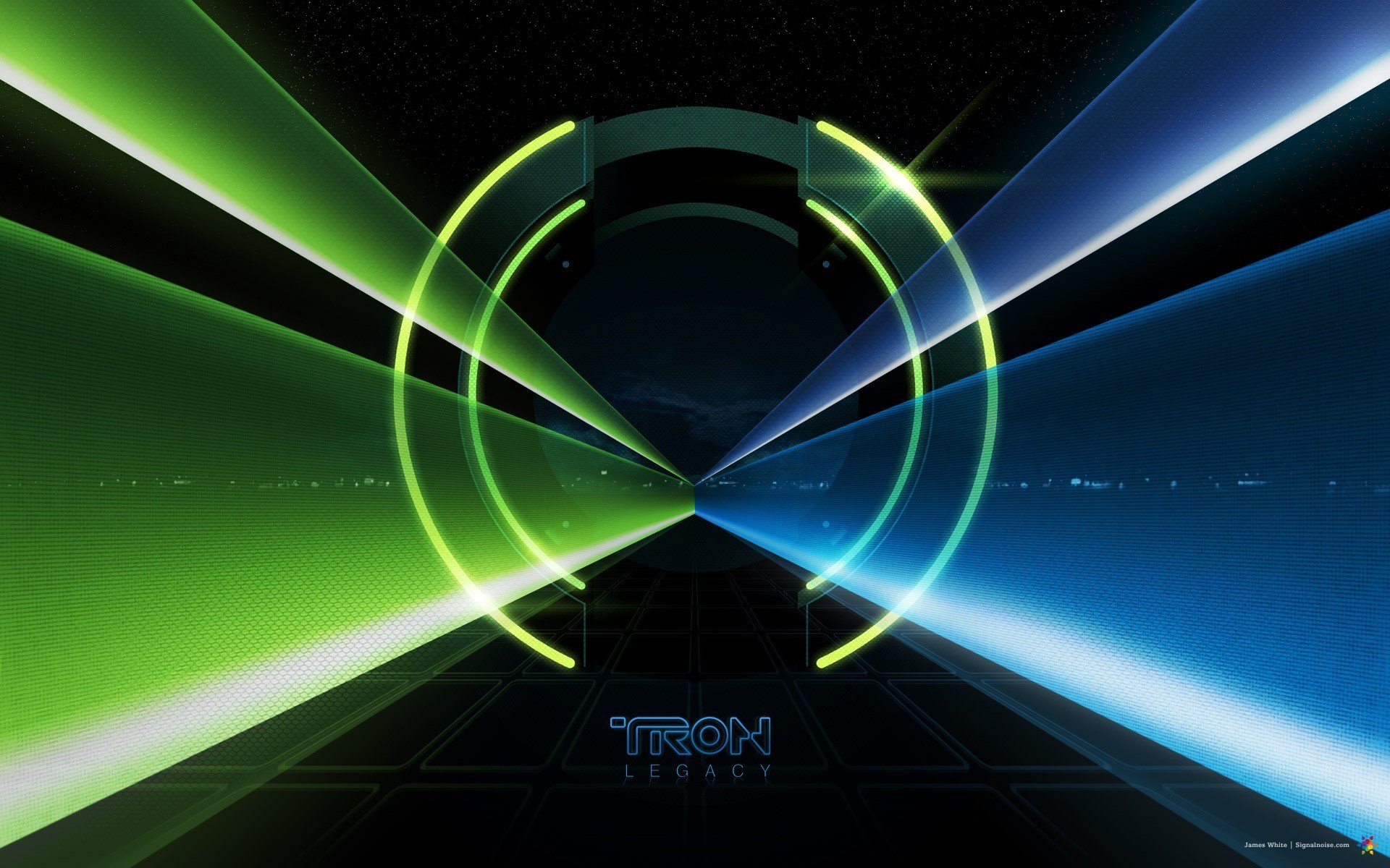 tron legacy rays blue green