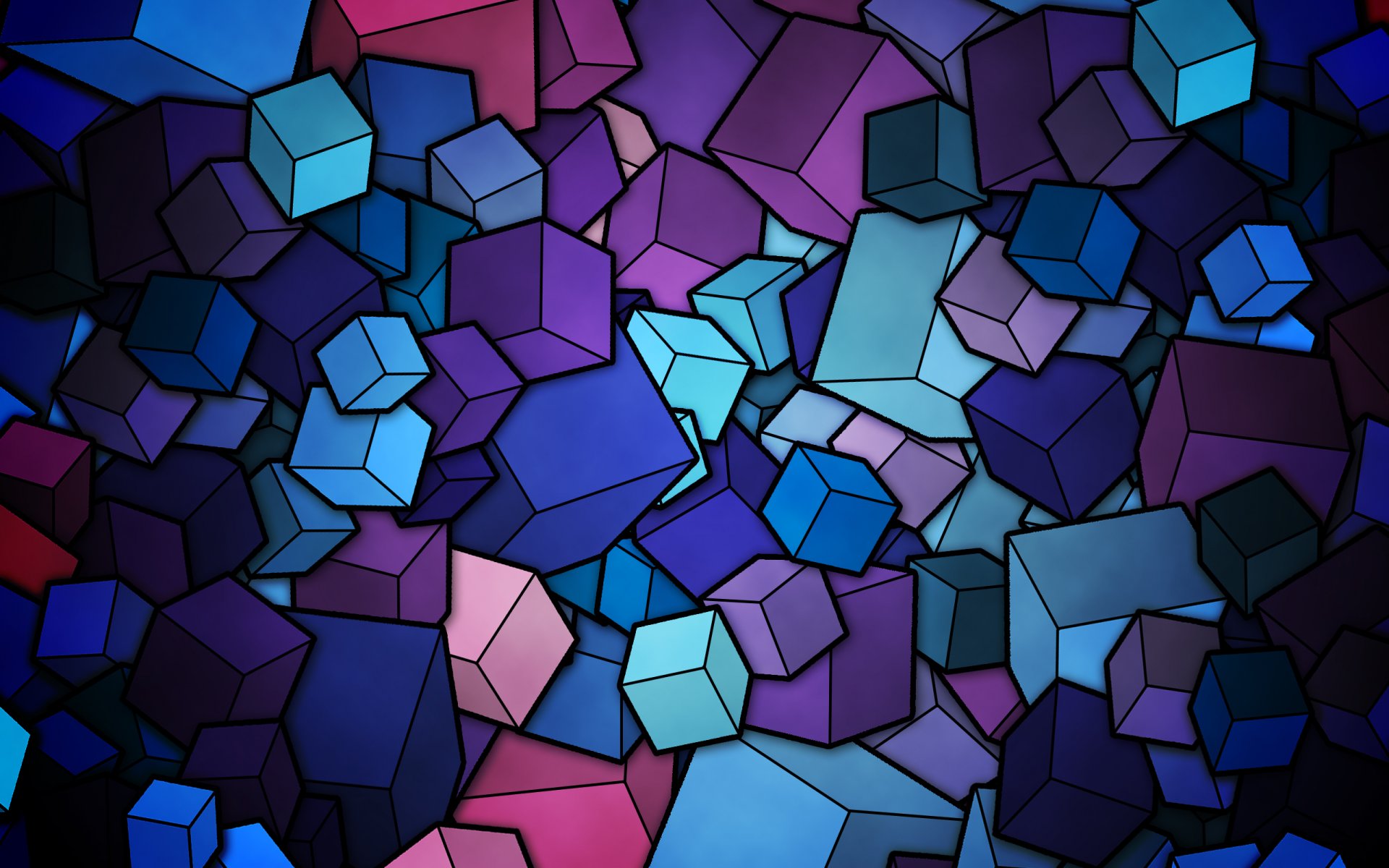 vecteur formes couleurs cubes