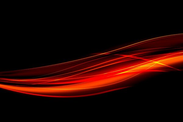 Fiery glow in a linear path