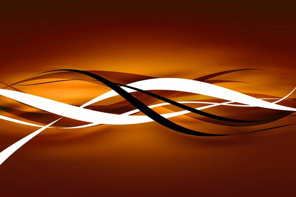 Black and white lines on an orange background