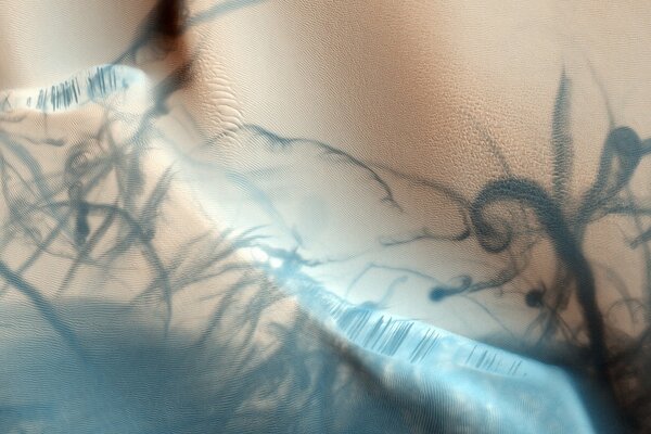 Mysterious beauty of sand and wind on the red planet