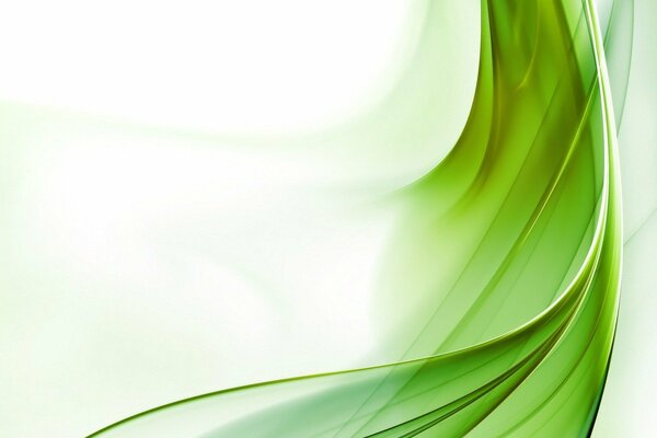 Wallpaper with white-green flow
