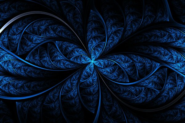 Fond d écran fractales bleu foncé