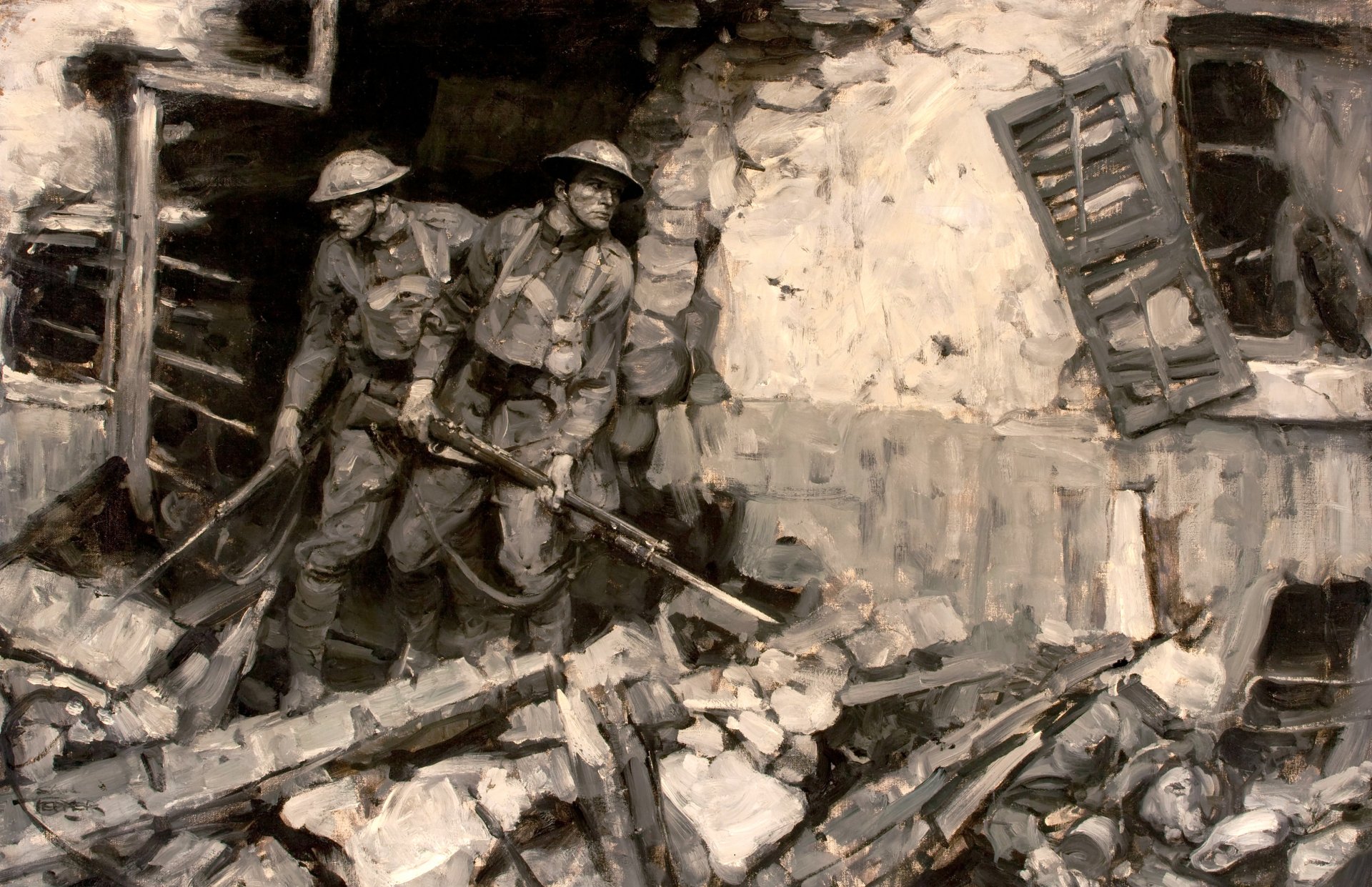 prima guerra mondiale saul tepper soldati rovine guerra