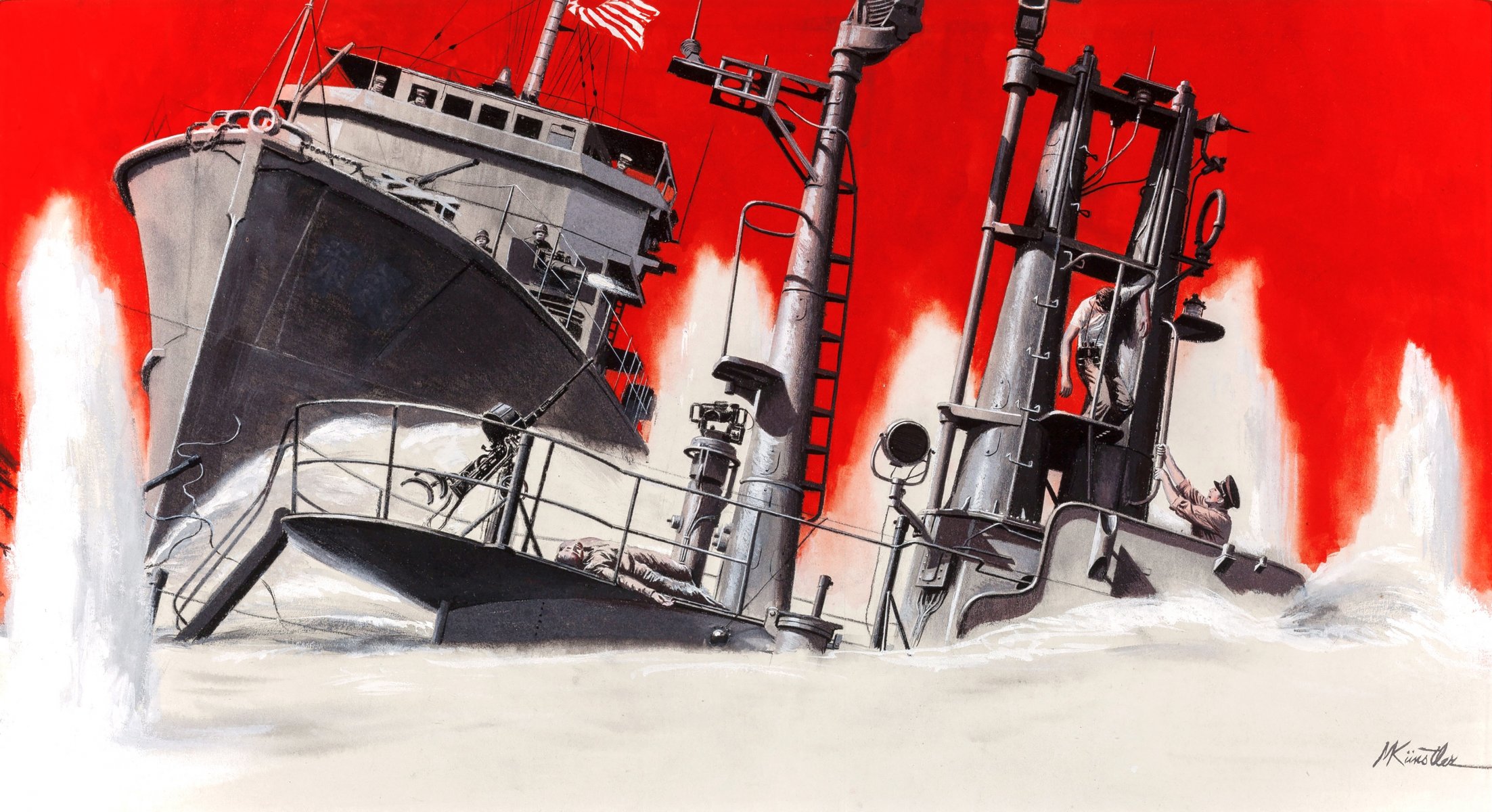 mort künstler barco ariete marineros mar