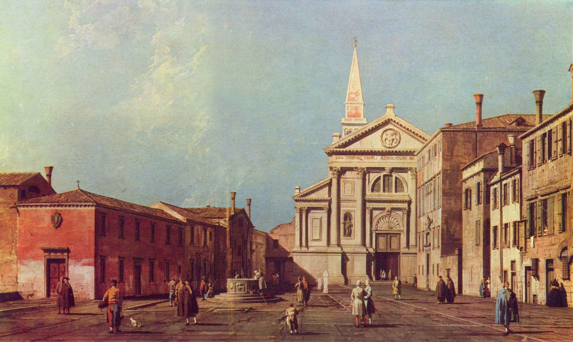 antonio canaletto piazza persone edifici italia venezia chiesa