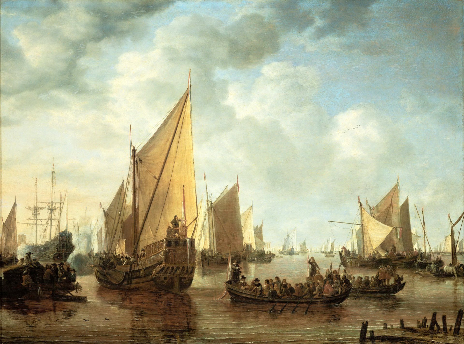 imon de vlieger visits fleet pattern landscape sea ships boat sail people