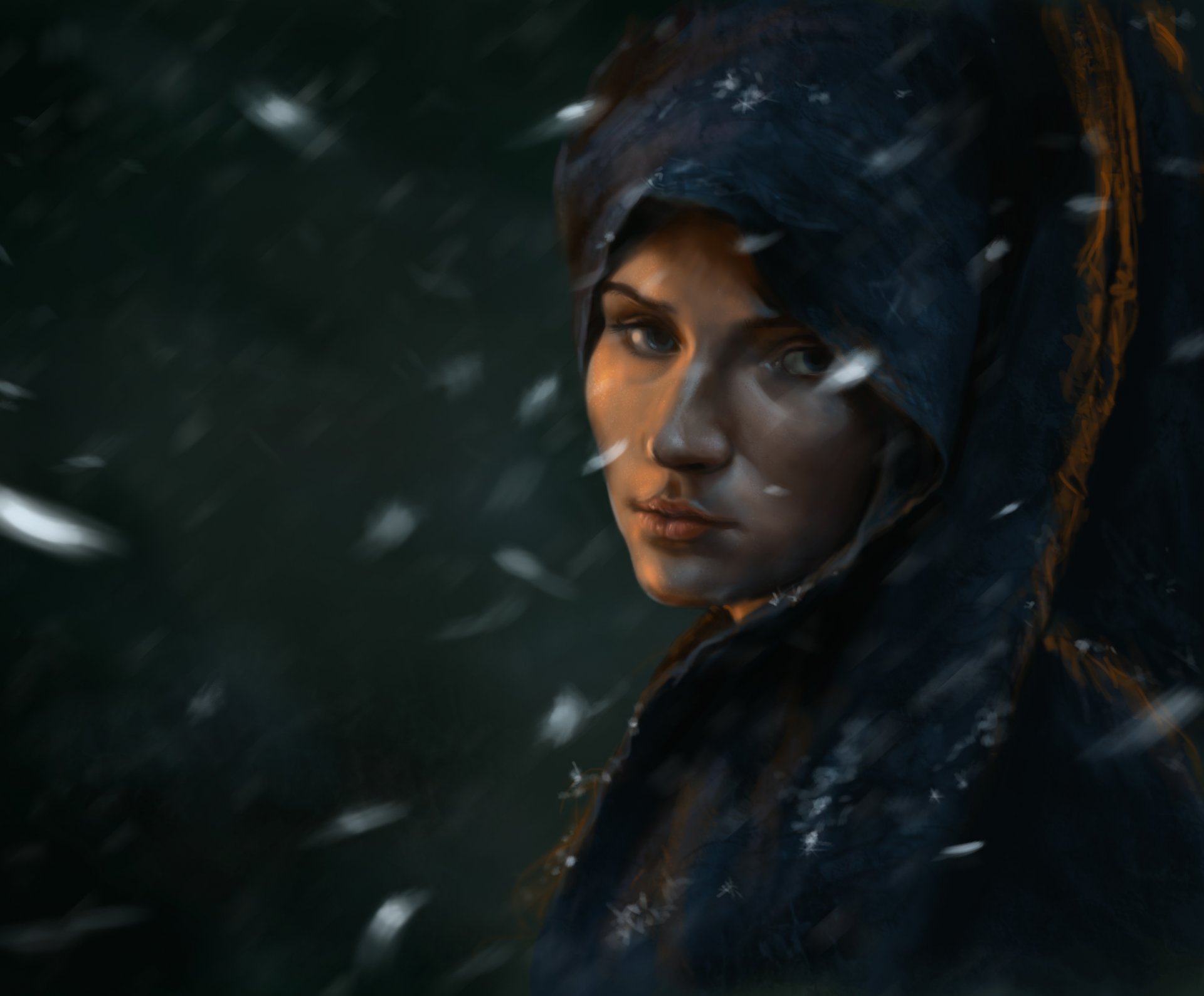 arte juego de tronos alayne piedra alaina piedra sansa stark chica nieve cabo capa