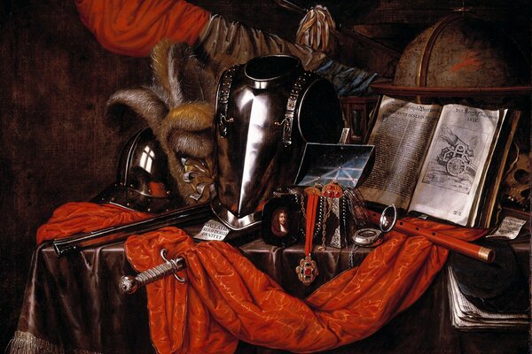 Painting by Everett Collier on the theme of the Middle Ages