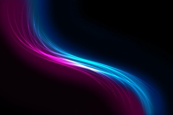 Glowing lines on a black background