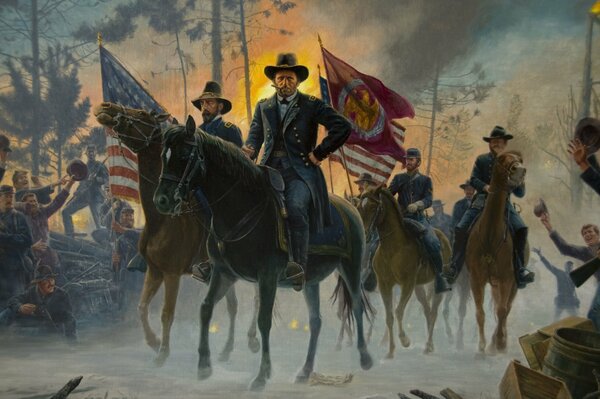 Guerre civile américaine à cheval