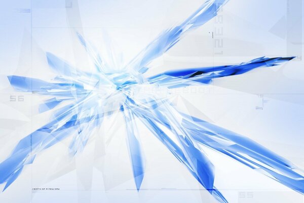 Image abstraite, cristal bleu