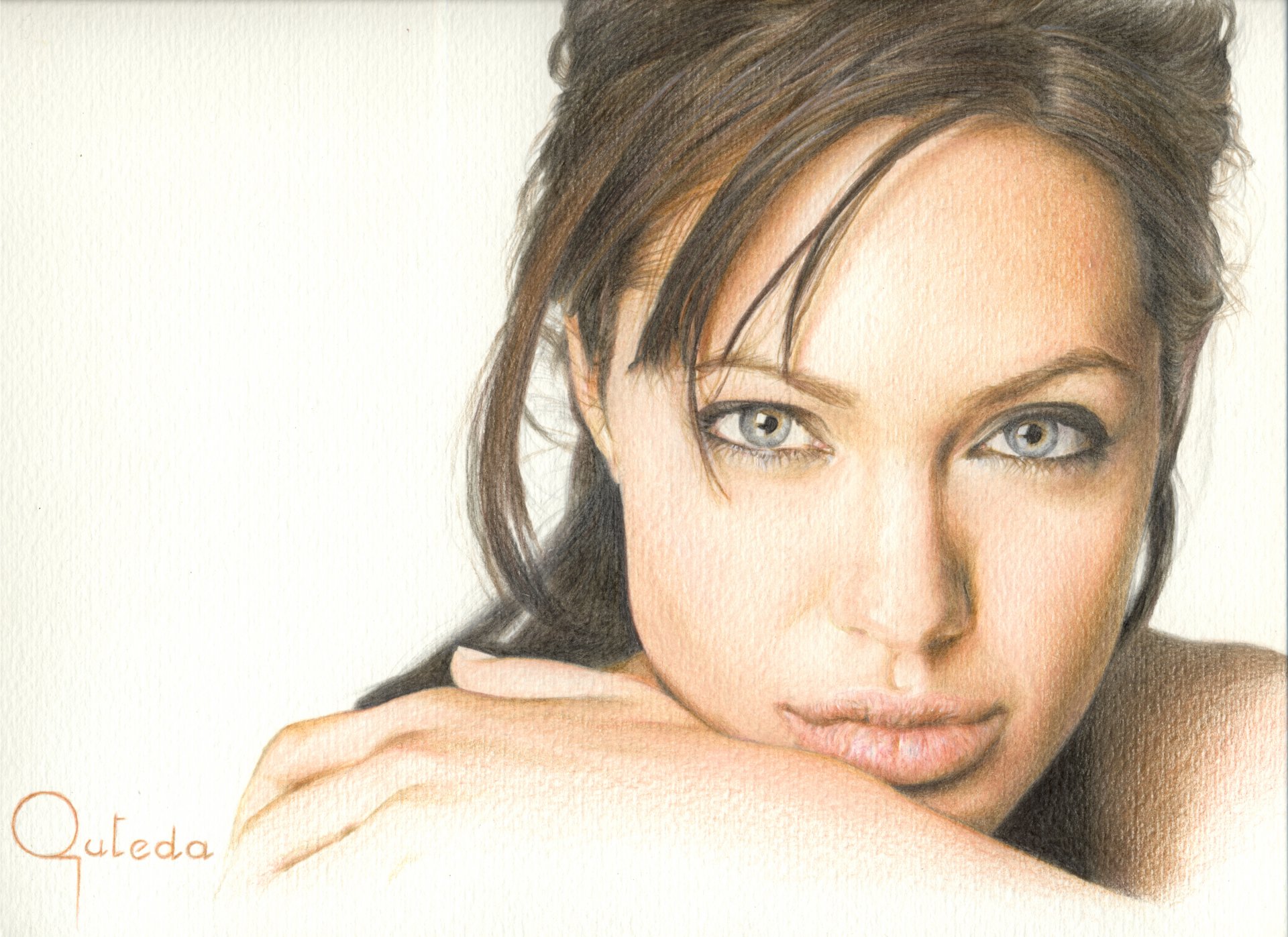 angelina jolie actriz cara dibujo