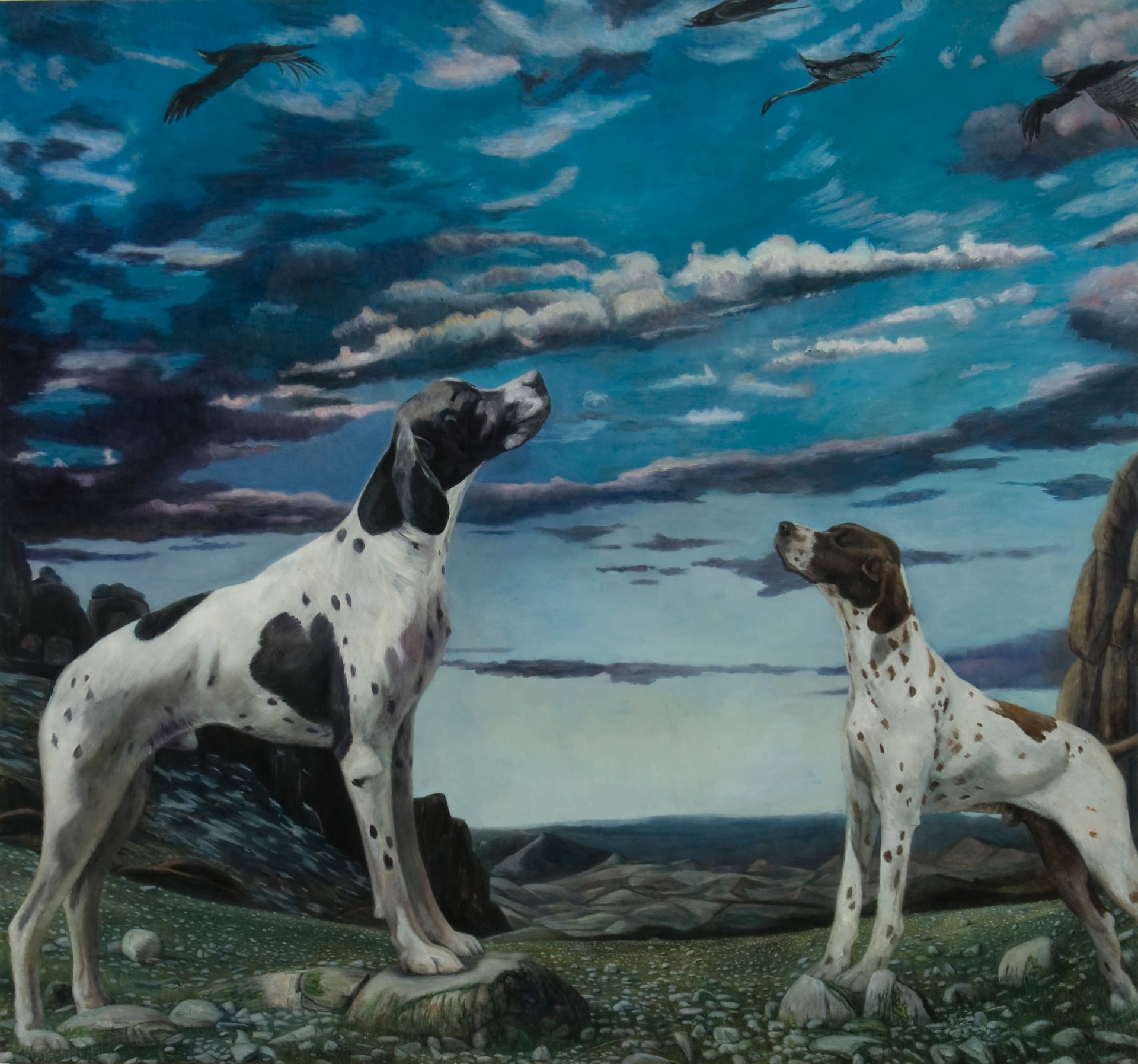 christer karlstad artista norvegese pittura interessante cane