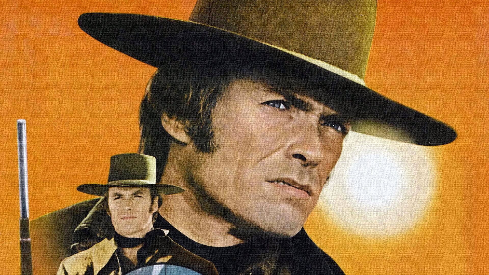 joe kidd clint eastwood western dziki zachód tekstura płótno