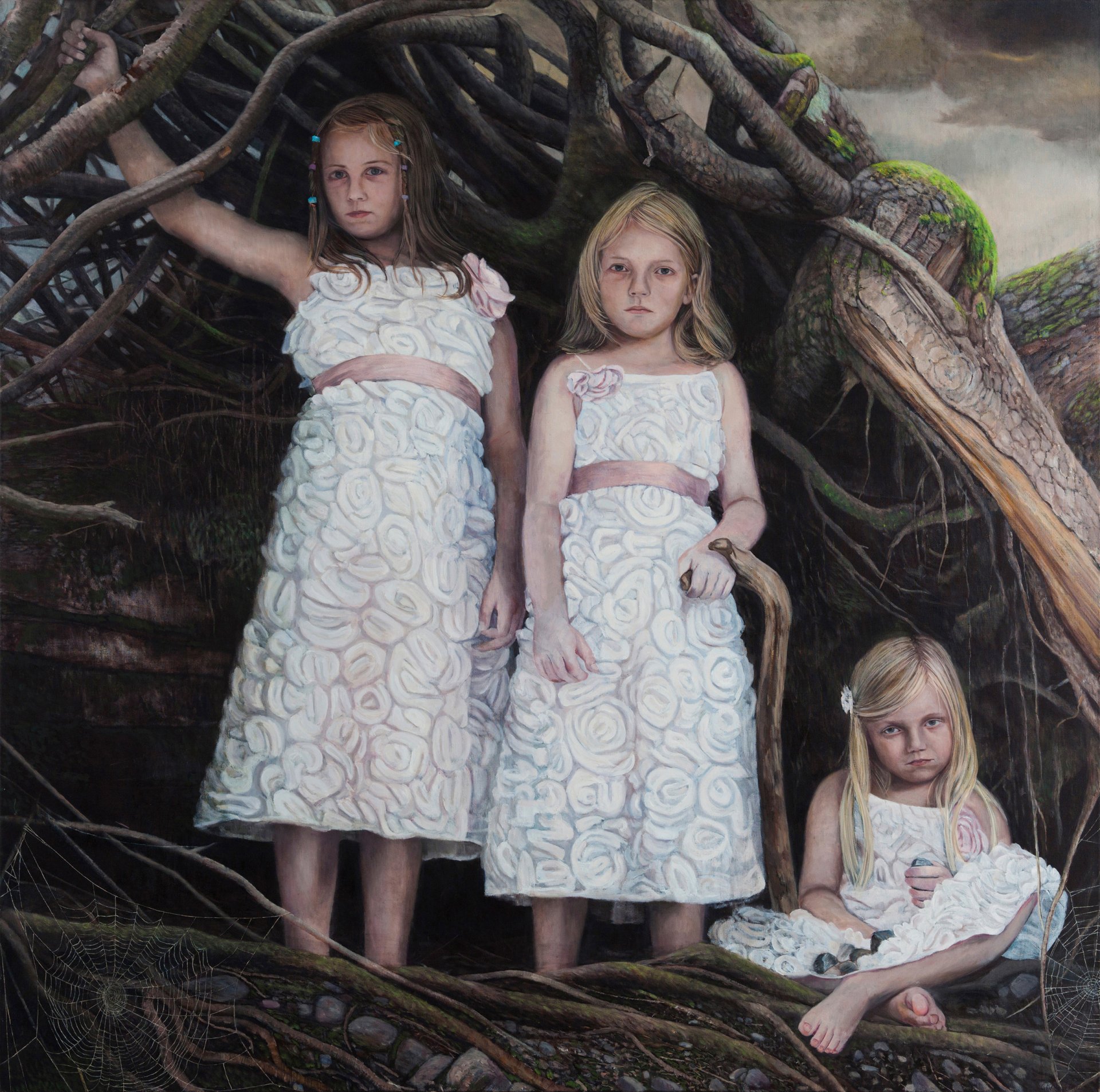 christer karlstad artista norvegese pittura sun cult-2 bambini ragazze