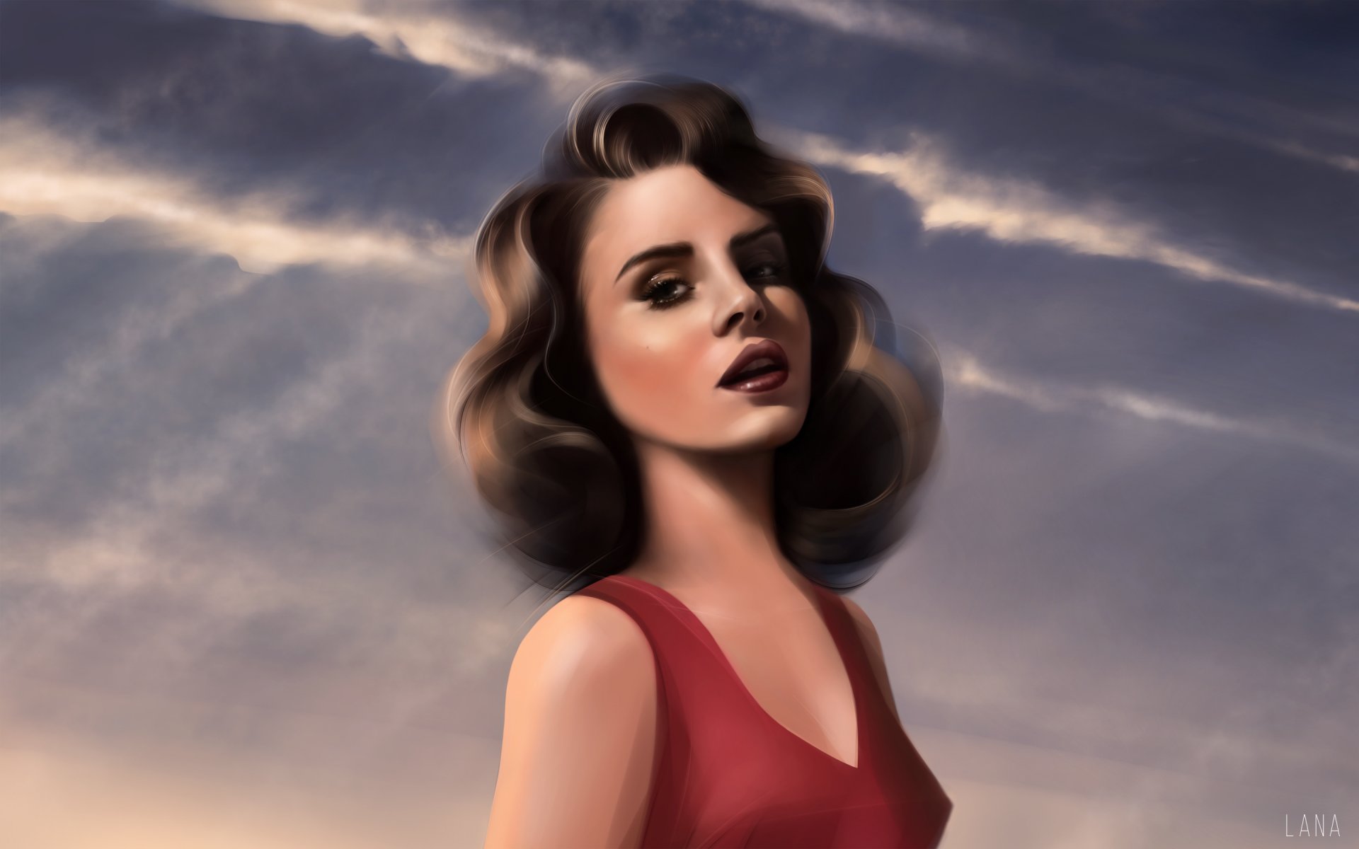 lana del rey cantante disegno