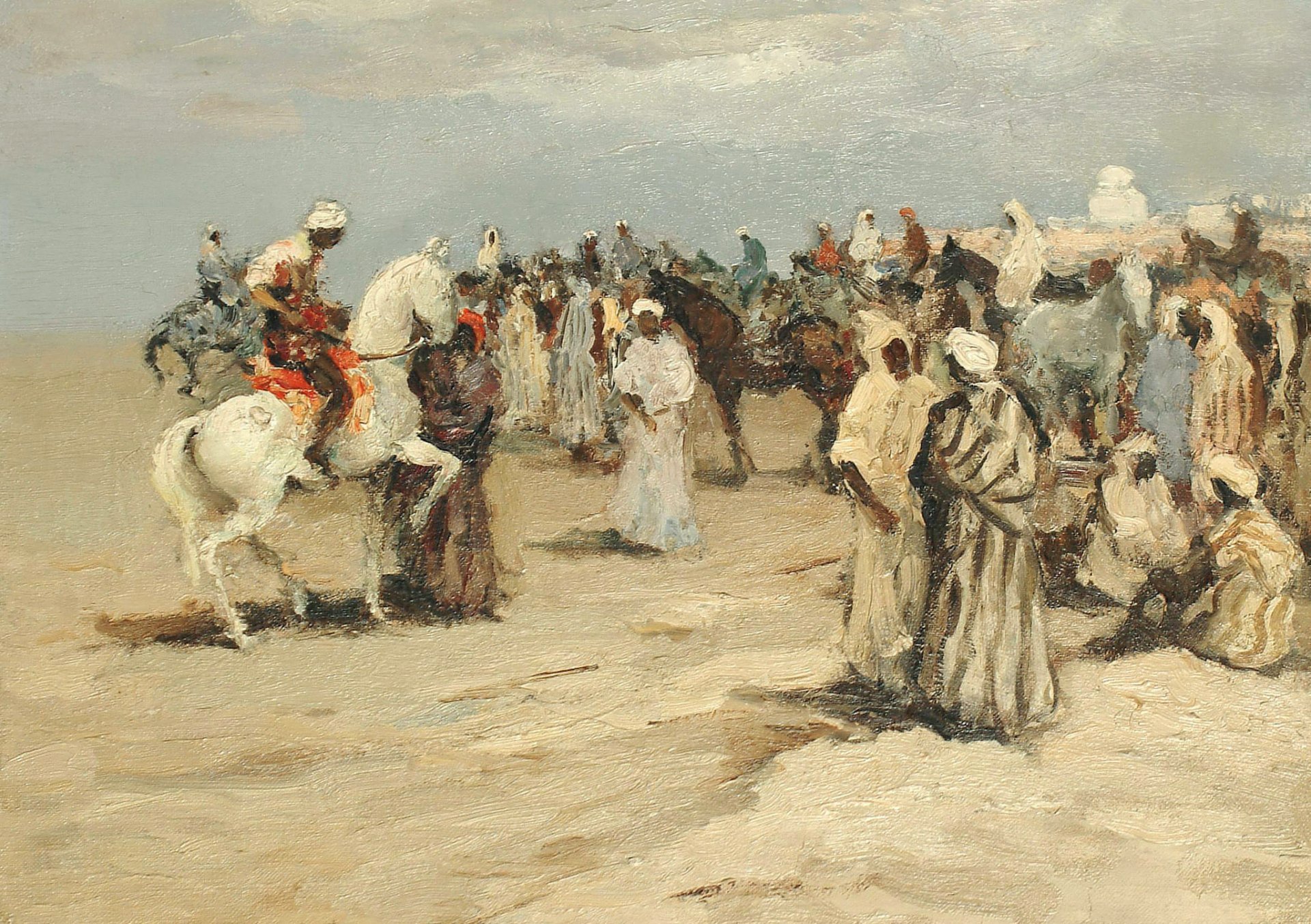 marcel dif cavalieri arabi a taroudant pittura genere persone