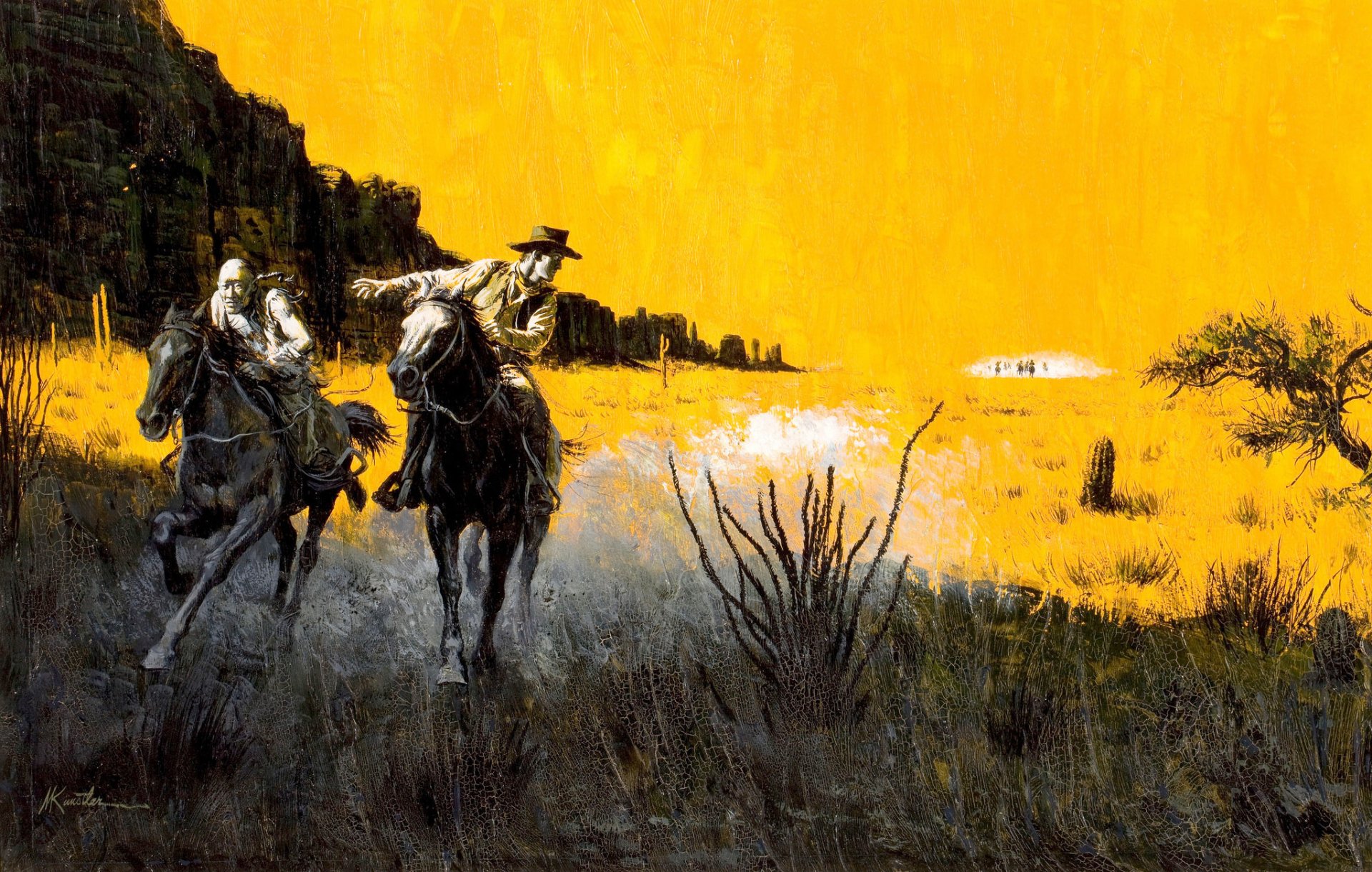 mort künstler prateria cowboy cavalli inseguimento selvaggio west