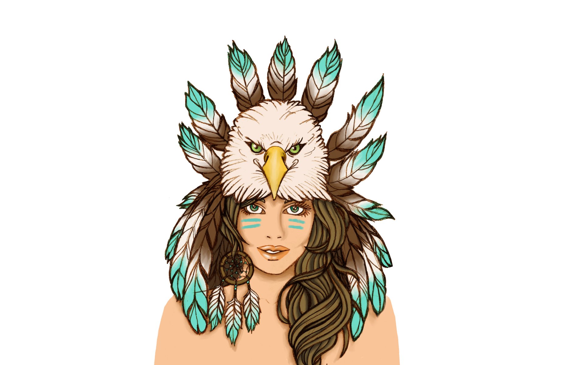 dreamcatcher girl feathers indian indian bird