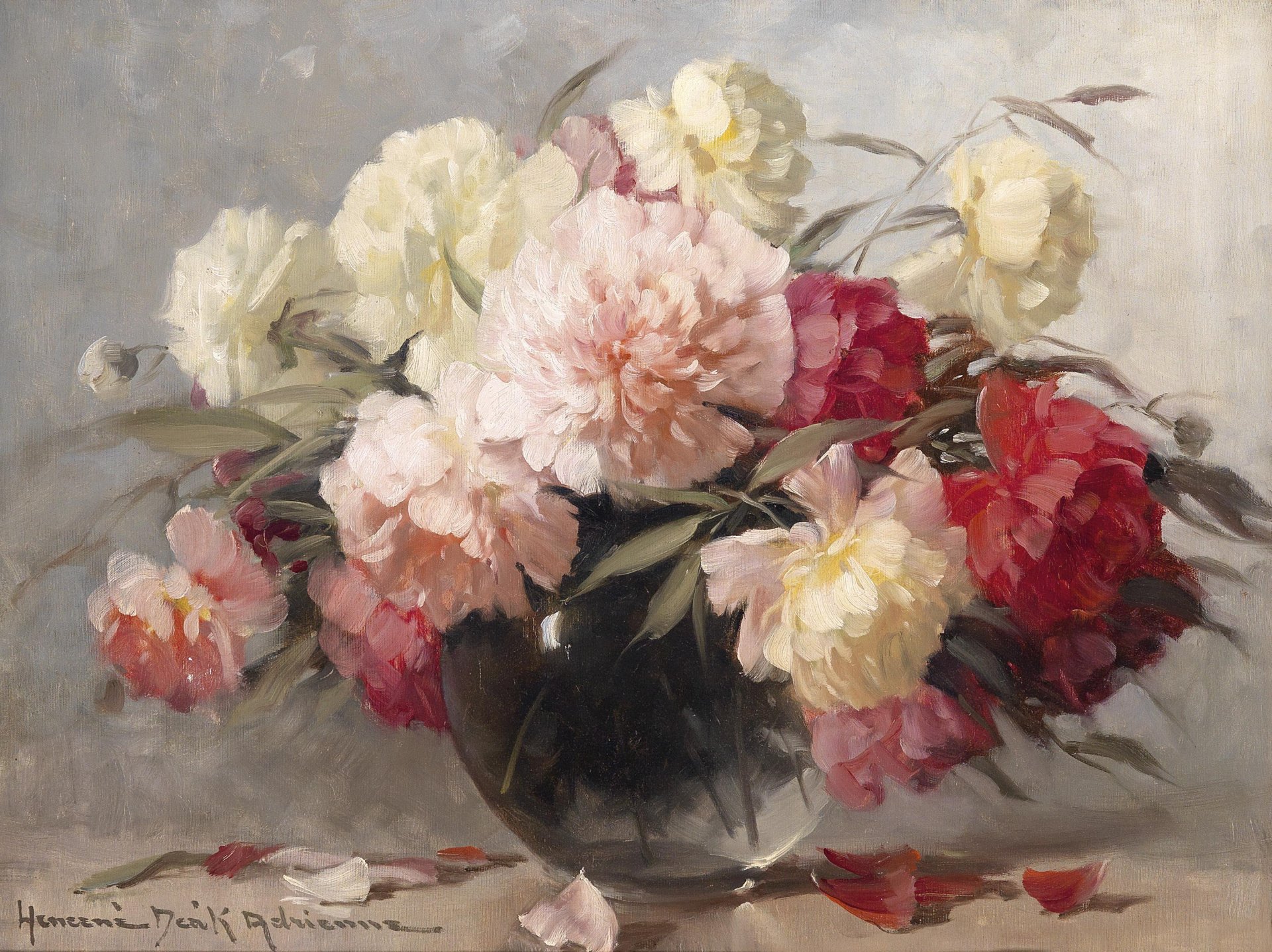 adrienne dick fleurs pivoines bouquet