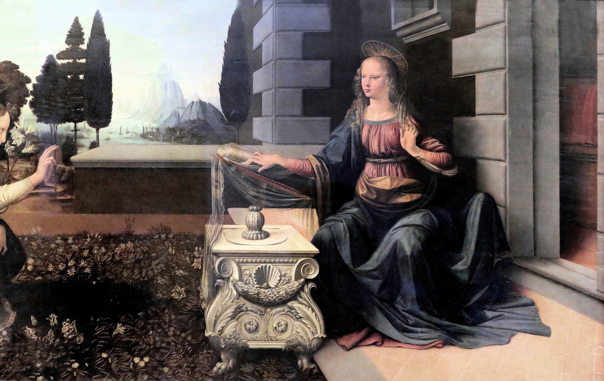 leonardo da vinci obraz zwiastowanie 1470-2 galeria uffizi florencja