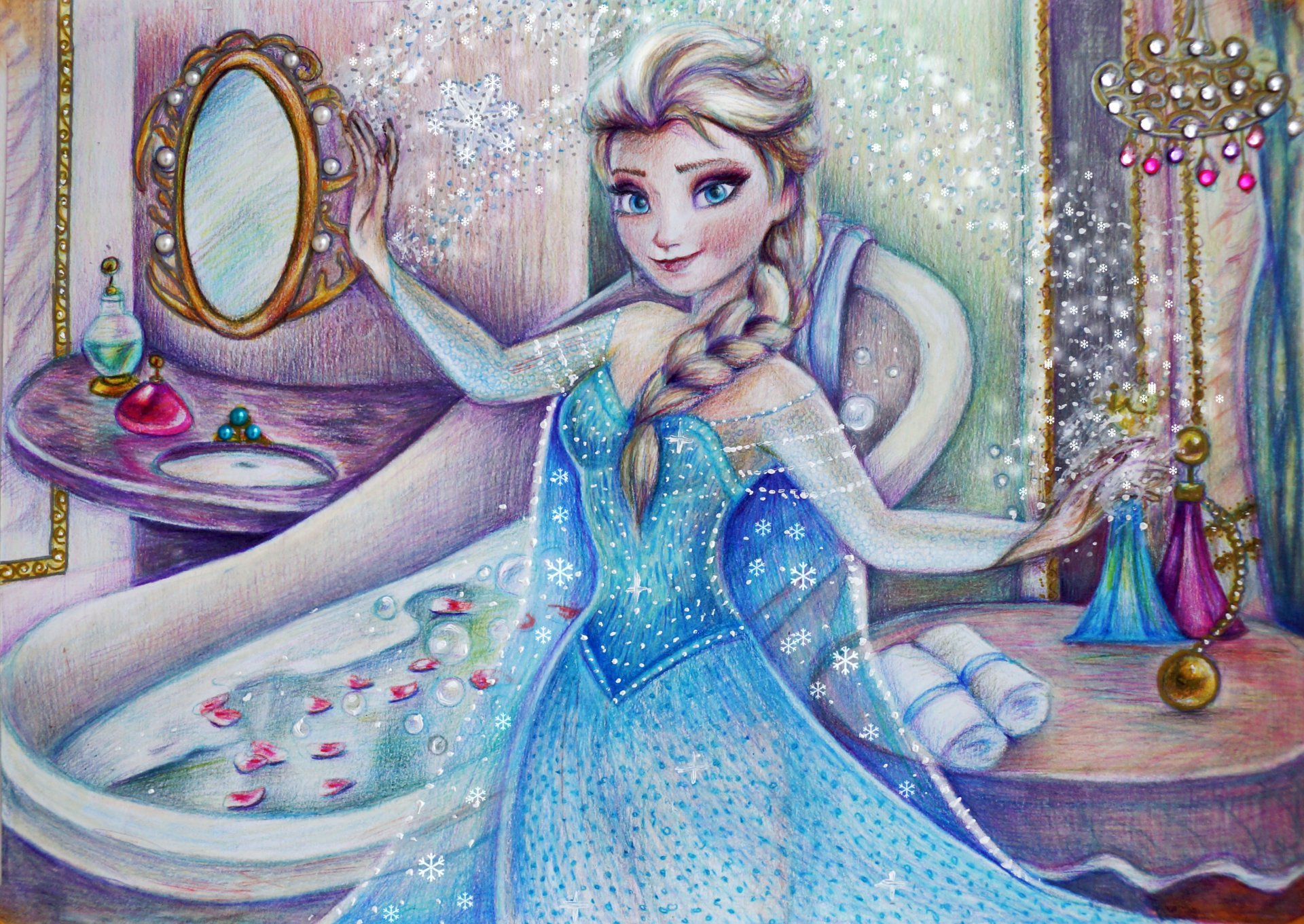 frozen frozen disney elsa chica arte vestido figura