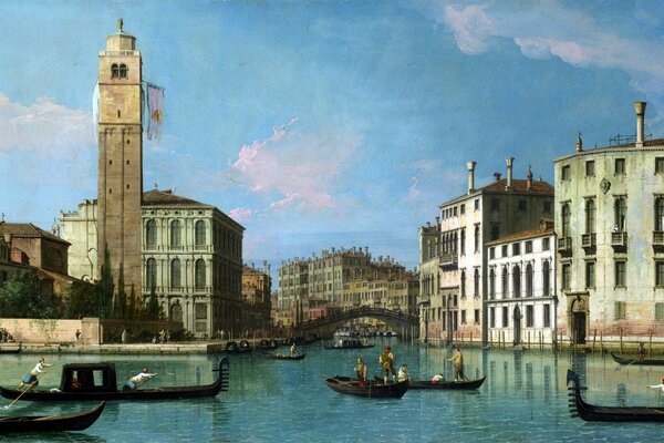 Paesaggio veneziano dell artista Canaletto