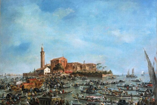 Gondole popłynęły do Wenecji