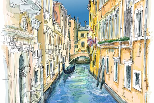 Art Gondel in Venedig Blick aus den Fenstern