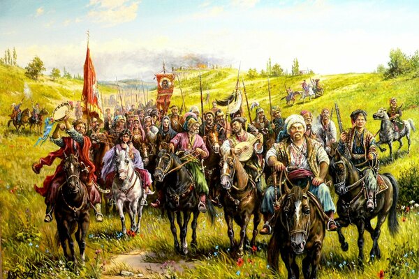 The Cossacks are going into battle. Andrey Lyakh