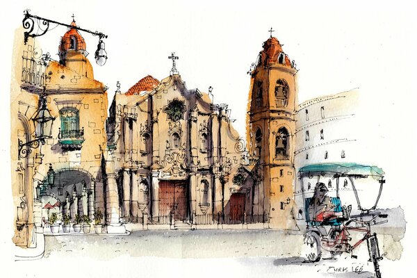 Rues de la Havane beau dessin