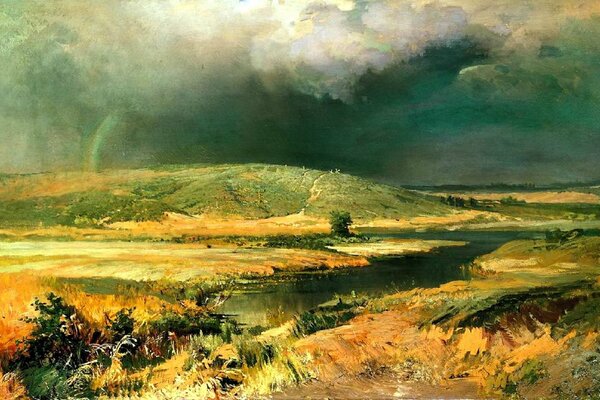 Volga fields of the Russian painter