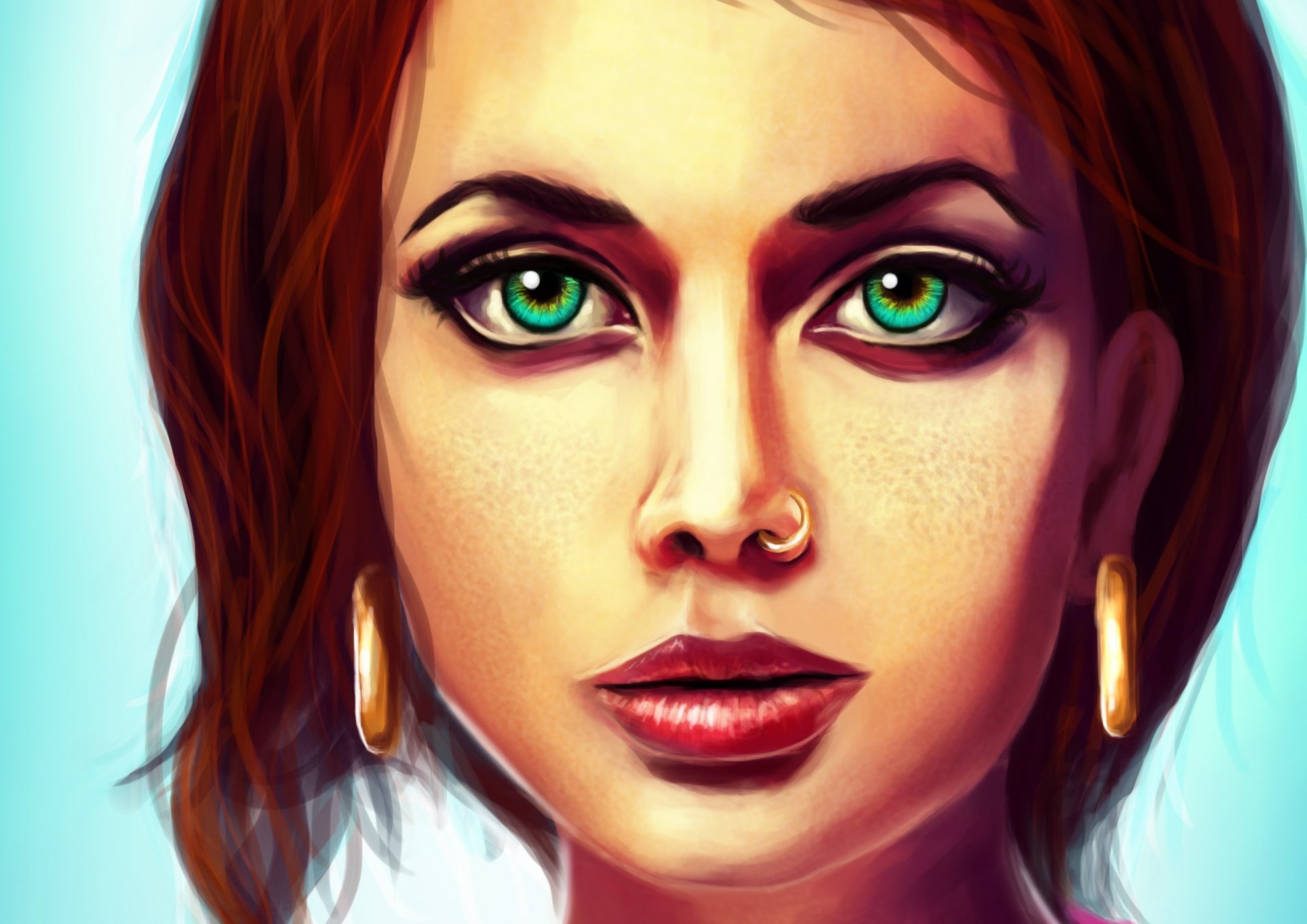 robert jordan wheel of time the wheel of time. girl face green eyes freckles hair earring