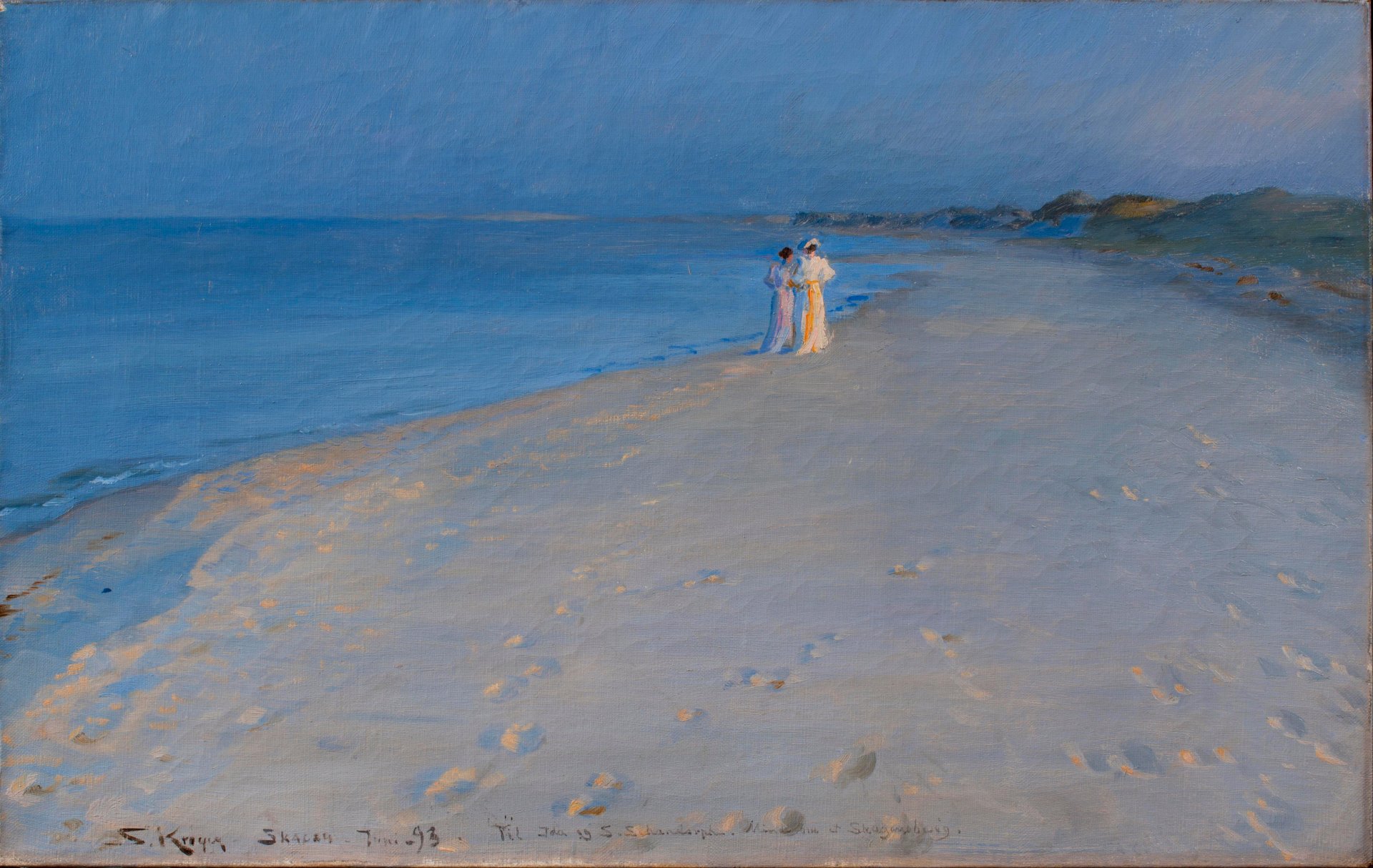 peder severin krøyer pittura paesaggio mare sera estate passeggiata