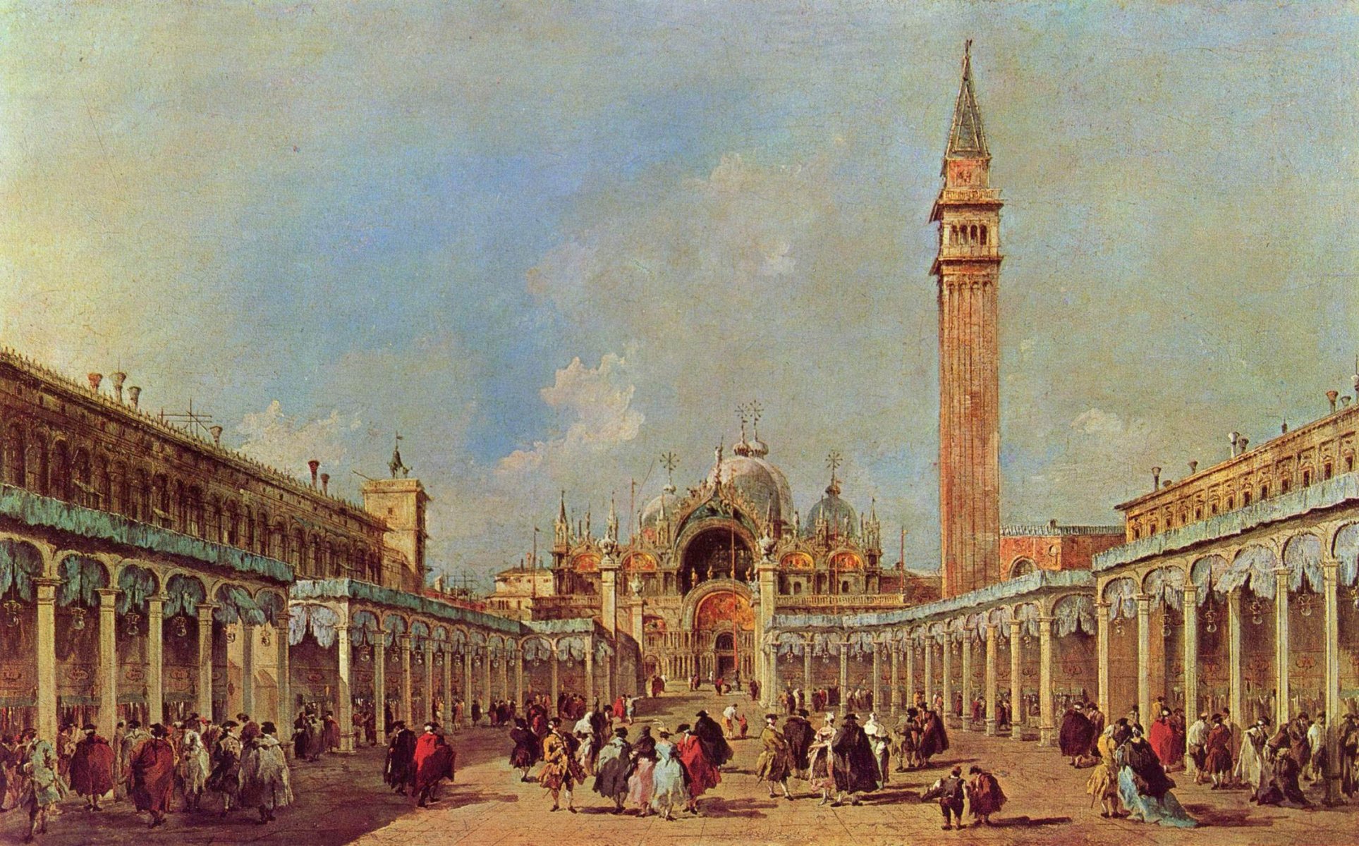 francesco guardi pittura venezia italia san marco piazza persone giorno